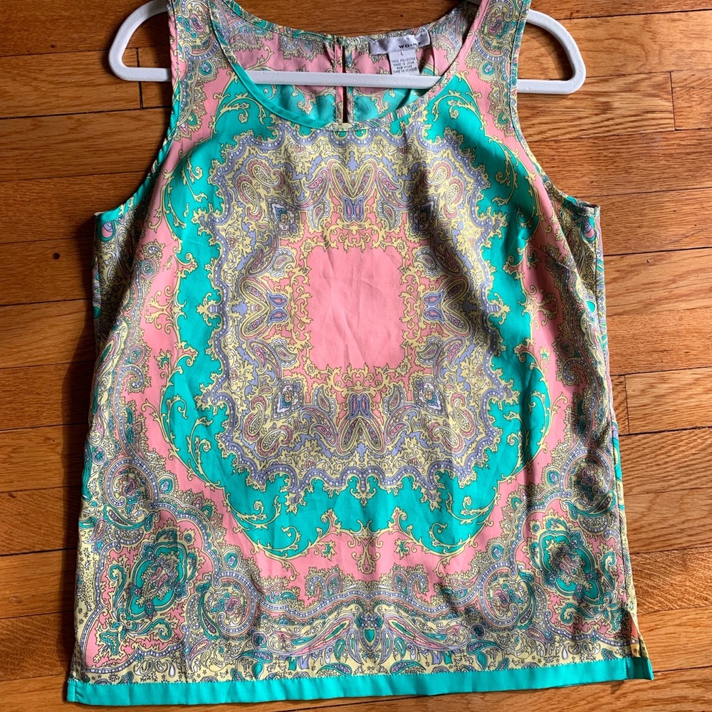 WD NY Paisely Tank Top Size L